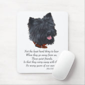 Black Cairn Terrier Rainbow Bridge Mousepad (Mit Mouse)