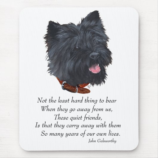 Black Cairn Terrier Rainbow Bridge Mousepad (Vorne)