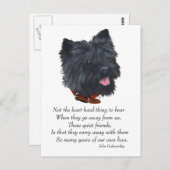 Black Cairn Terrier Rainbow Bridge Postkarte (Vorne/Hinten)