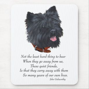 Black Cairn Terrier Regenbogenbrücke Mousepad