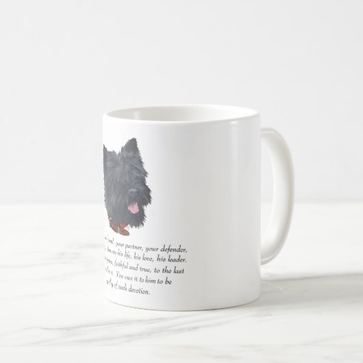 Black Cairn Terrner Keepake - Männlich Kaffeetasse (VorderseiteRechts)