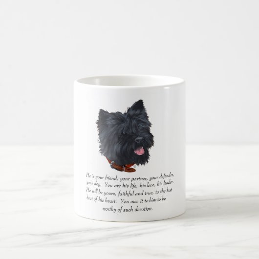 Black Cairn Terrner Keepake - Männlich Kaffeetasse (Mittel)