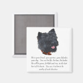 Black Cairn Terrner Keepake - Männlich Magnet (Vorderseite/Rückseite)