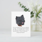 Black Cairn Terrner Keepake - Männlich Postkarte (Stehend Vorderseite)