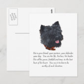 Black Cairn Terrner Keepake - Männlich Postkarte (Vorne/Hinten)