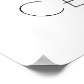 Black California Grizzly Bear Typography Art Print Poster (Ecke)