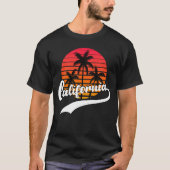 Black California Summer Retro Sunset Men's T - Shi T-Shirt (Vorderseite)