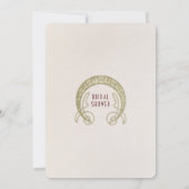 Black Calla Lily Brautparty Art Nouveau Deko Einladung (Rückseite)