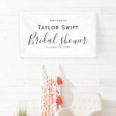 Black Calligraphy Brautparty Banner (Insitu)