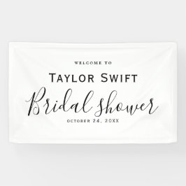 Black Calligraphy Brautparty Banner