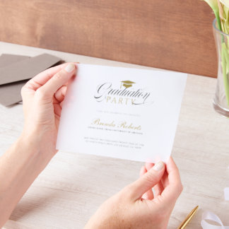 Black Calligraphy Custom Photo Pergament Einladungen