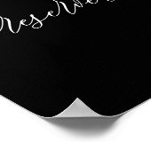Black Calligraphy Reserved Poster (Ecke)