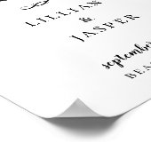 Black Calligraphy Script Wedding Welcome Sign Poster (Ecke)