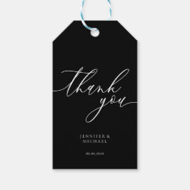 Black Calligraphy Signature Vielen Dank Geschenkanhänger