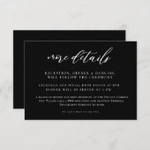 Black Calligraphy Wedding Card Einladung (Vorne/Hinten)