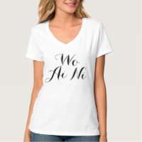 Black Calligraphy Wo Ai Ni Chinesisches Shirt der