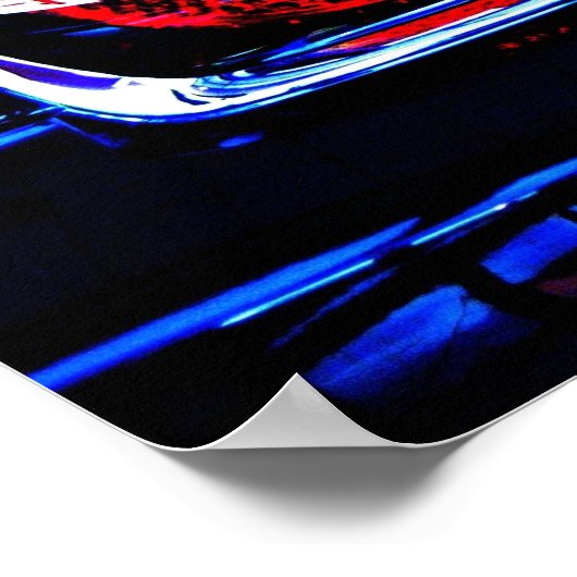 Black Camaro ZL1 Schwanz Lights with Decal Poster (Ecke)