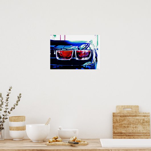 Black Camaro ZL1 Schwanz Lights with Decal Poster (Küche)