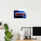 Black Camaro ZL1 Schwanz Lights with Decal Poster (Heimbüro)