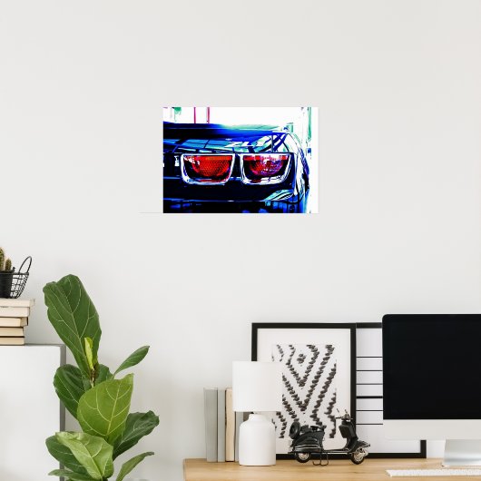 Black Camaro ZL1 Schwanz Lights with Decal Poster (Heimbüro)