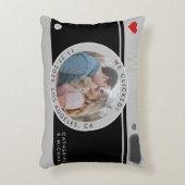 Black Camera Foto Einzigartiges Hochzeitjubiläum Dekokissen (Vorderseite(Vertikal))