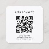 Black camera lens photography quadratische visitenkarte (Rückseite)