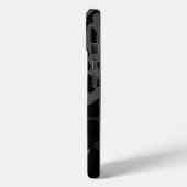 Black Camouflage Monogram iPhone Case (Rückseite / Links)