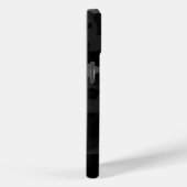 Black Camouflage Monogram iPhone Case (Rückseite / Rechts)