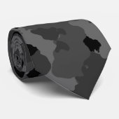 Black Camouflage Necktie Krawatte (Gerollt)