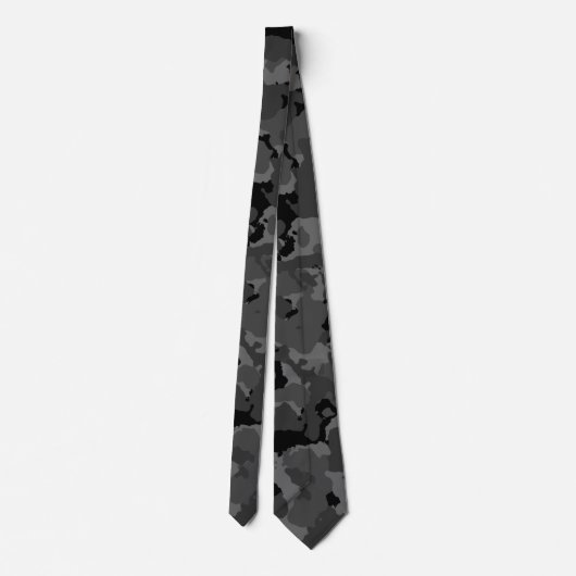 Black Camouflage Necktie Krawatte (Rückseite)