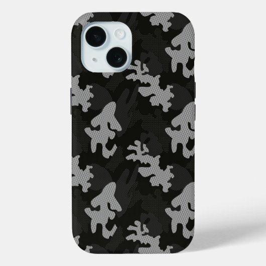 Black Camouflage Pattern Case-Mate iPhone Hülle (Rückseite)