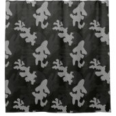 Black Camouflage Pattern Duschvorhang (Vorderseite)