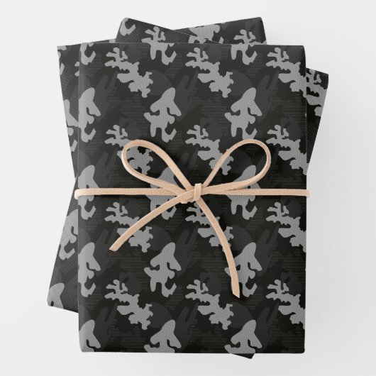 Black Camouflage Pattern Geschenkpapier Set (Beispiel)