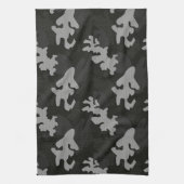 Black Camouflage Pattern Geschirrtuch (Vertikal)
