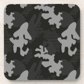 Black Camouflage Pattern Getränkeuntersetzer (Vorderseite)