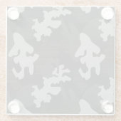 Black Camouflage Pattern Glasuntersetzer (Rückseite)