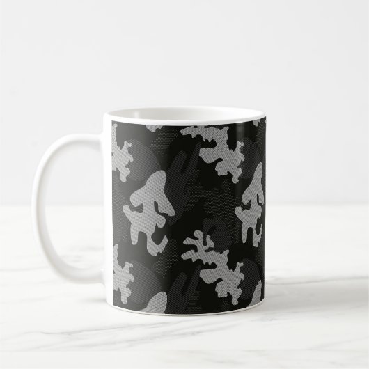 Black Camouflage Pattern Kaffeetasse (Links)