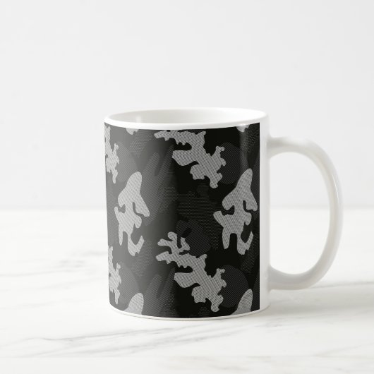 Black Camouflage Pattern Kaffeetasse (Rechts)