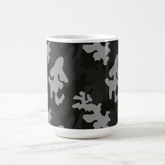 Black Camouflage Pattern Kaffeetasse (Mittel)