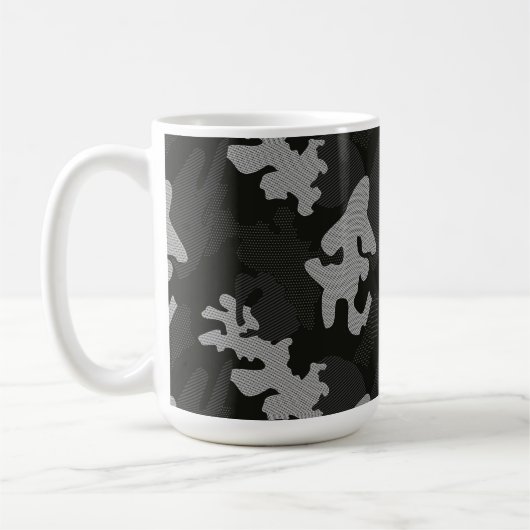 Black Camouflage Pattern Kaffeetasse (Links)