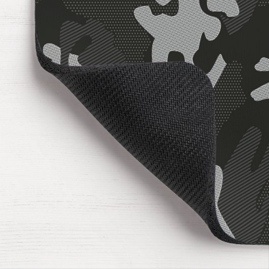Black Camouflage Pattern Mousepad (Ecke)