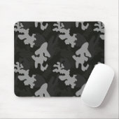 Black Camouflage Pattern Mousepad (Mit Mouse)