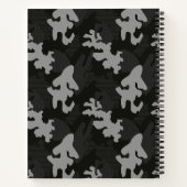 Black Camouflage Pattern Notizblock (Rückseite)