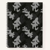 Black Camouflage Pattern Notizblock (Vorderseite)
