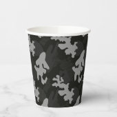 Black Camouflage Pattern Pappbecher (Links)