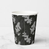 Black Camouflage Pattern Pappbecher (Rechts)