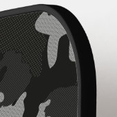 Black Camouflage Pattern Pickleball Schläger (Linke Seite)