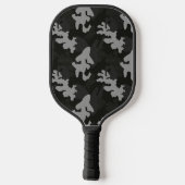 Black Camouflage Pattern Pickleball Schläger (Rückseite)