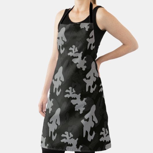 Black Camouflage Pattern Schürze (InSitu)