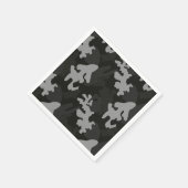 Black Camouflage Pattern Serviette (Ecke)